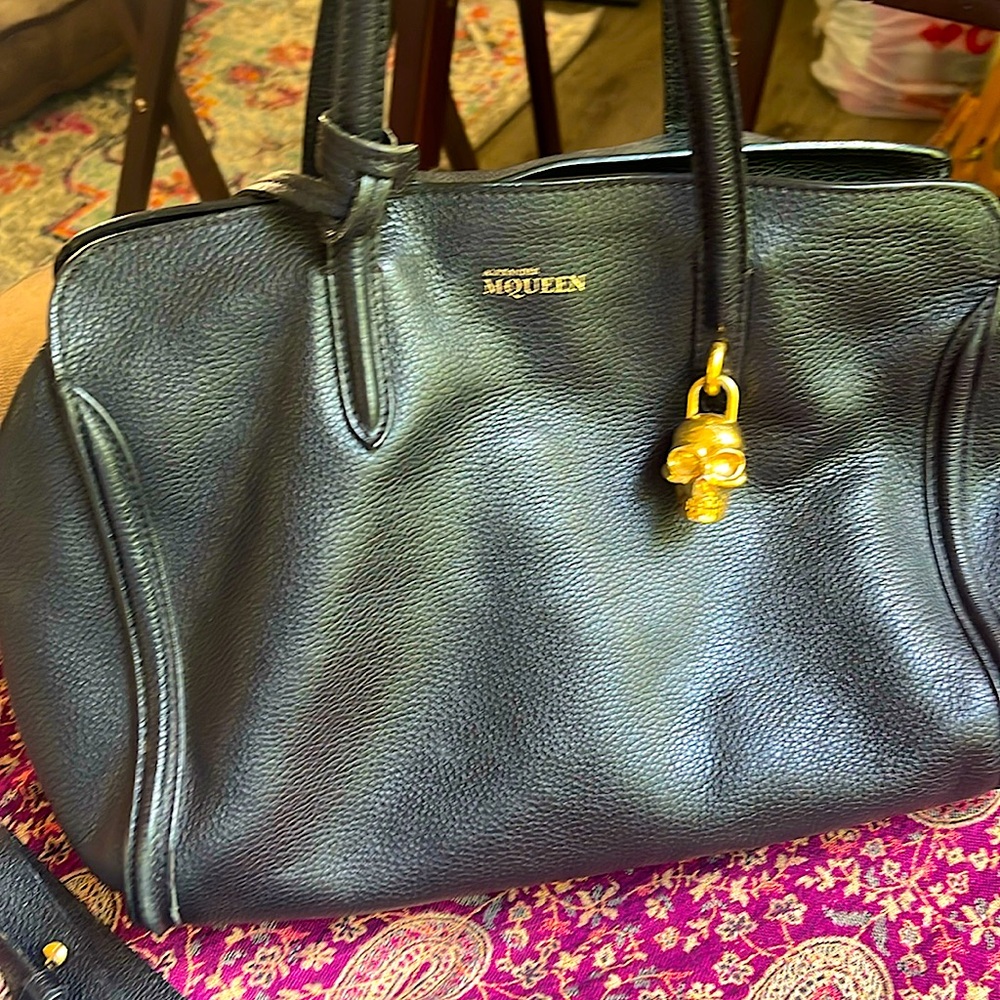 Well Cared for Vintage Alexander McQueen medium crossbody Tote Bag Black